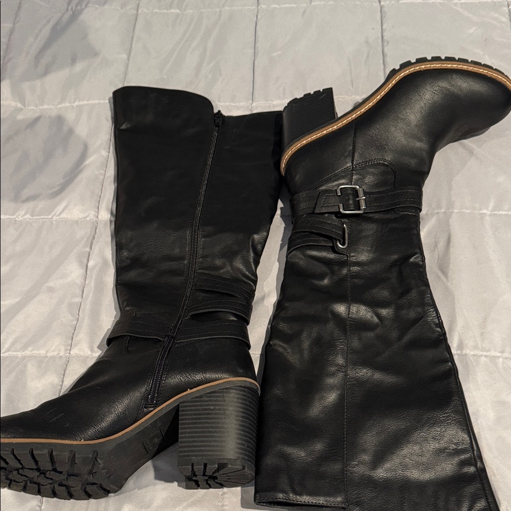 Sun + Stone Black Over the Knee Boots